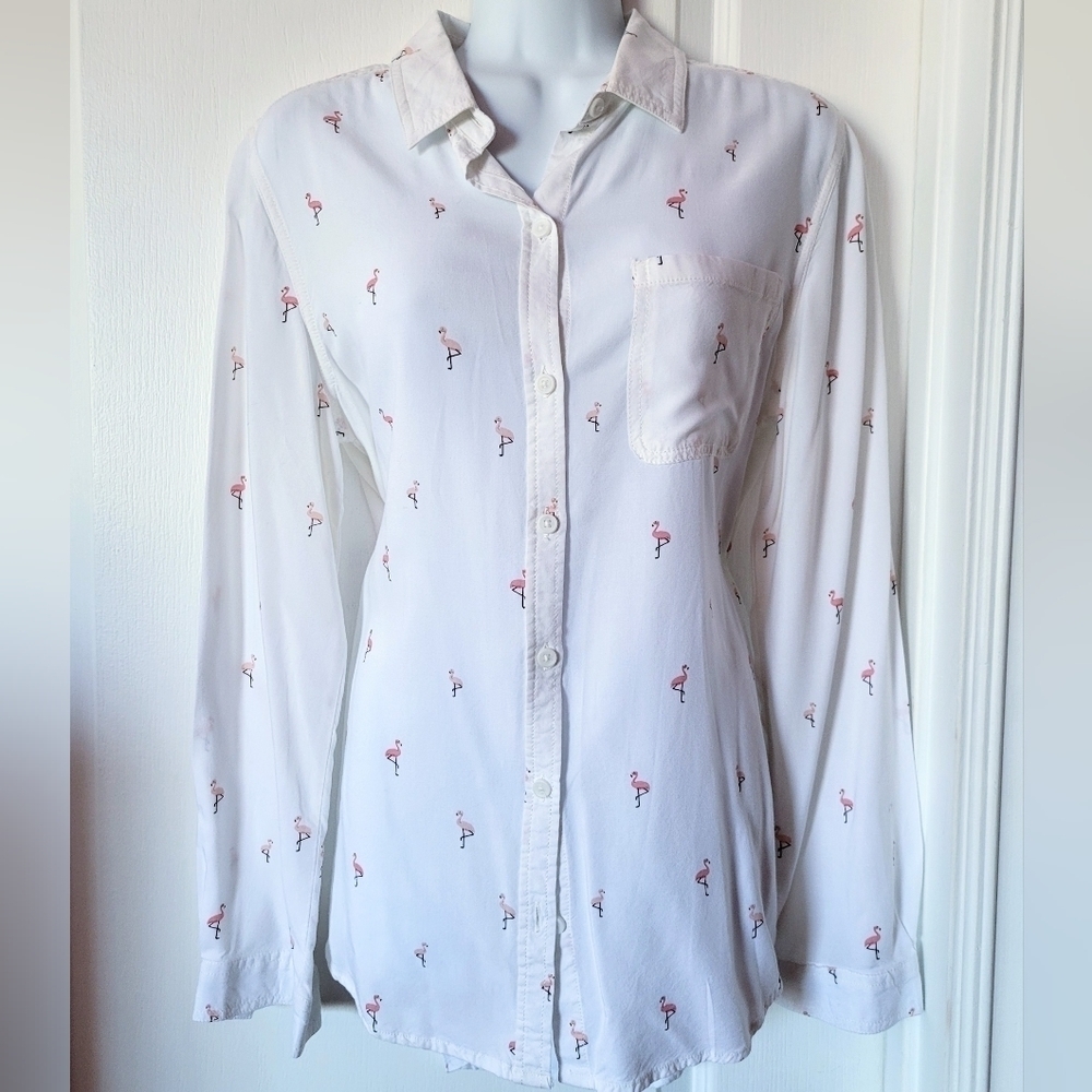 Beachlunchlounge Blouse Flamingo Print Large